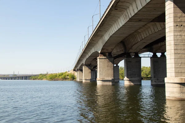 Kajdat Bro Över Floden Dnepr Staden Dnepr — Stockfoto