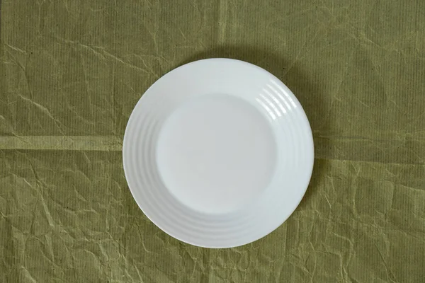 White Plate Isolated Light Background — Stock Photo, Image