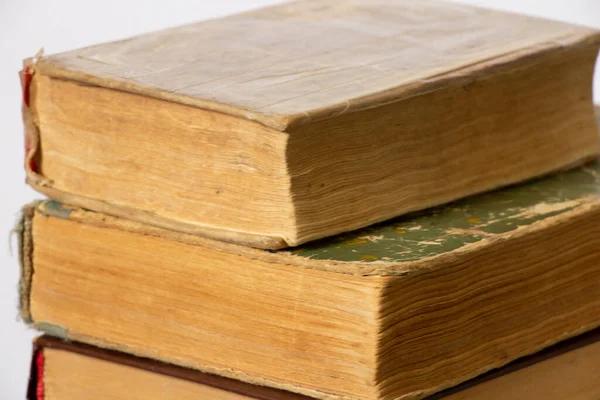 Una Pila Libros Antiguos Sobre Fondo Aislado — Foto de Stock
