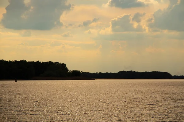 Sunset Dnieper River Evening Ukraine — Stock Photo, Image