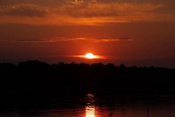 Sunset Dnieper River Evening Ukraine — Stock Photo, Image