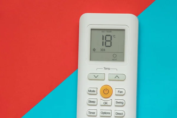 white air conditioner remote control with temperature mode for heat