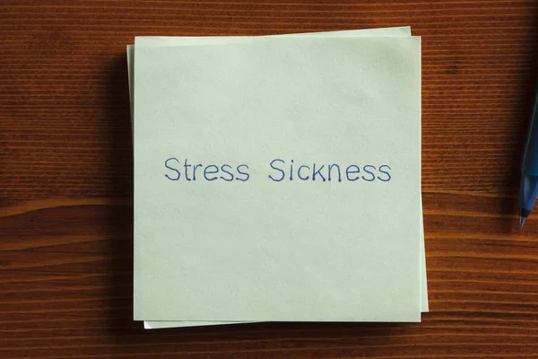 Stresem choroby napisane na notatki — Zdjęcie stockowe