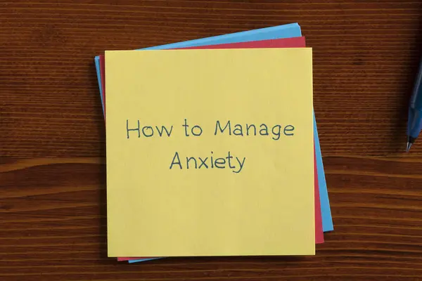 How to Manage Anxiety written on a note — Stock Photo, Image