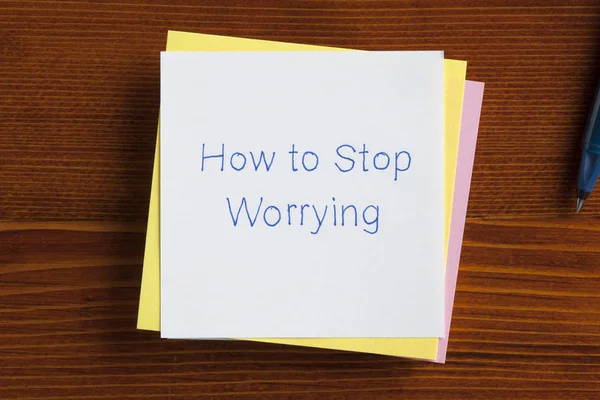Wie man aufhört, sich Sorgen zu machen — Stockfoto