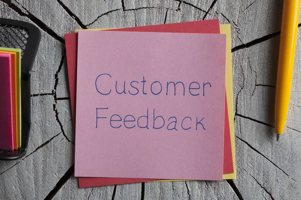 Customer Feedback written on a note — Stock Photo, Image