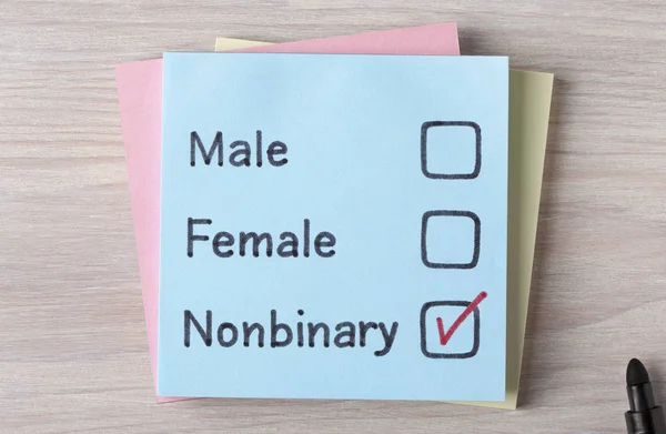 Manliga kvinnliga Nonbinary — Stockfoto