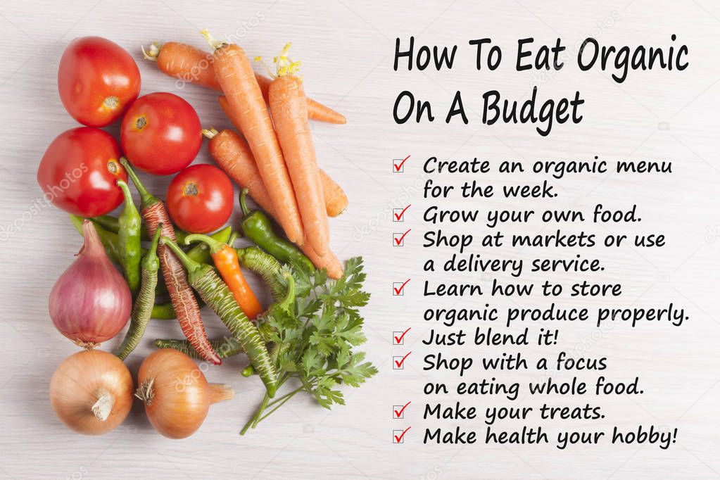 How To Eat Organic On A Budget Concept