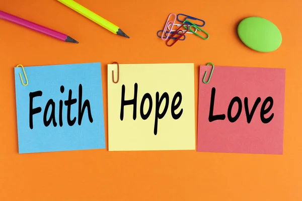Faith Hope and Love Concept