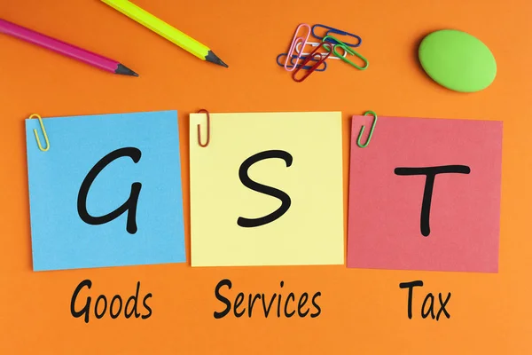 Υπηρεσίες εμπορευμάτων φορολογική έννοια Gst — Φωτογραφία Αρχείου