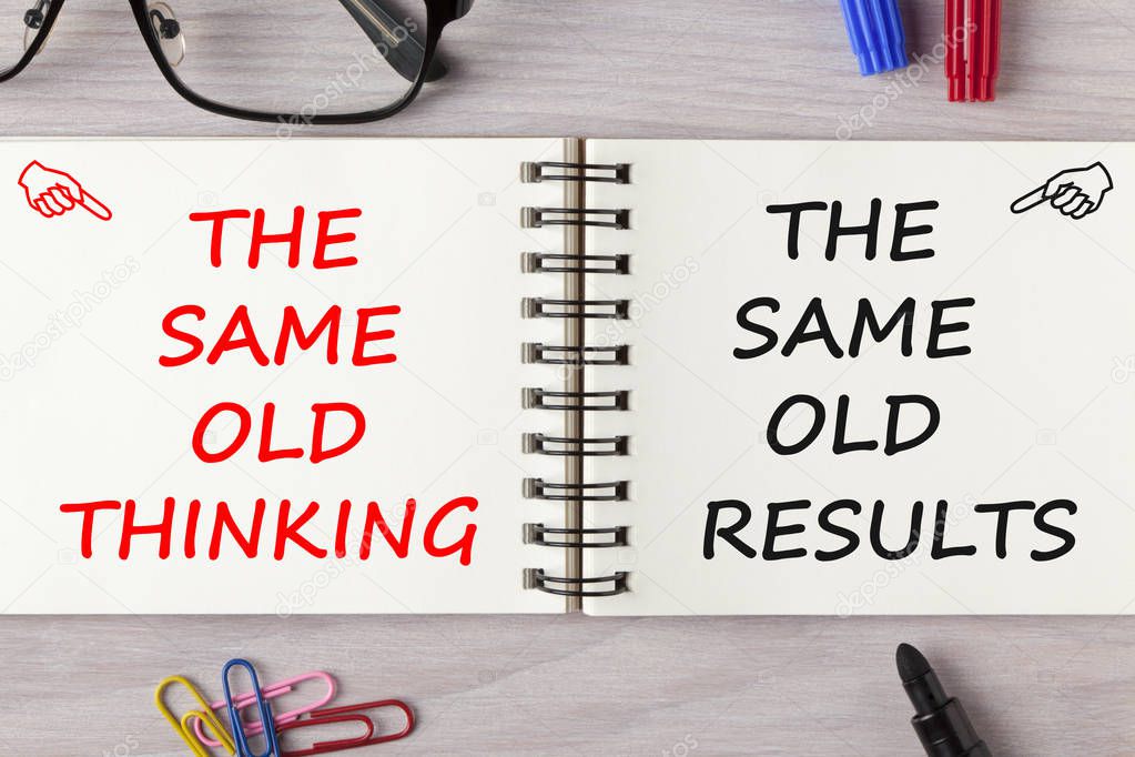 The same old thinking and results concept