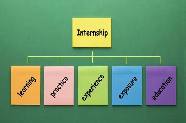 Concepto de diagrama de flujo de pasantías —  Fotos de Stock