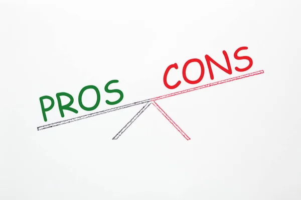 Pros Cons Concept — Stock Photo, Image