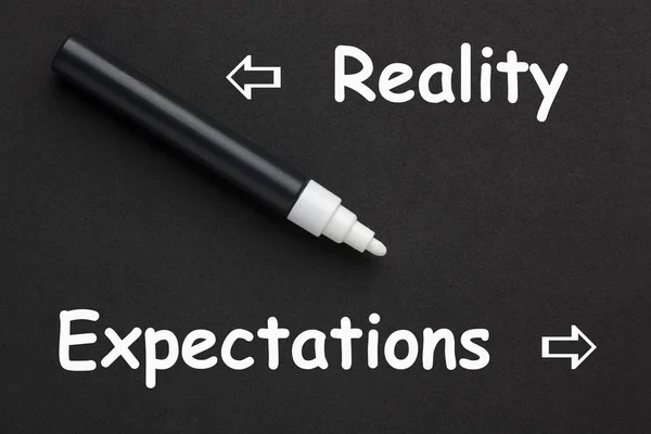 Concept des attentes en matière de réalité — Photo