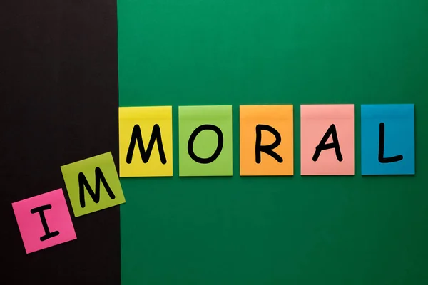 Immoral au concept moral — Photo