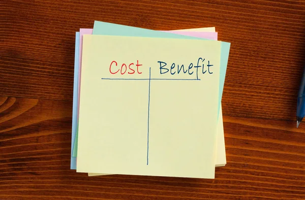 Kosten-Nutzen-Konzept — Stockfoto