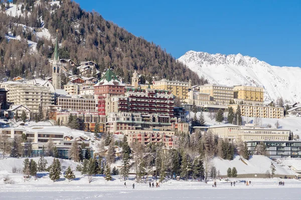 Kış aylarında Sankt Moritz panorama Telifsiz Stok Fotoğraflar