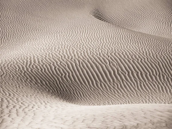 砂丘の上に風によって描かれた不規則な波状のパターン 黒と白の変換 ロイヤリティフリーのストック画像