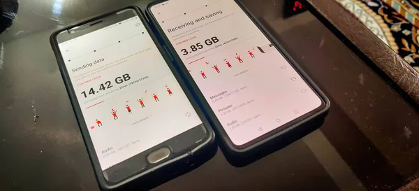 One Plus Switch Interface used to transfer content from old phone to new phone