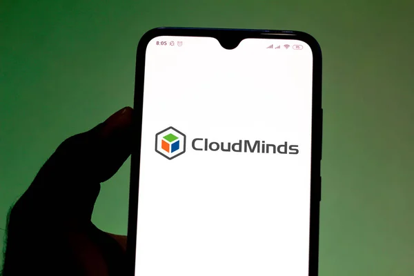 5 de diciembre de 2019, Brasil. En esta ilustración fotográfica, el logotipo de CloudMinds se muestra en un teléfono inteligente —  Fotos de Stock