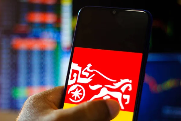 30 december 2019, Brazilië. In deze foto illustratie is het Wells Fargo logo te zien op een smartphone — Stockfoto