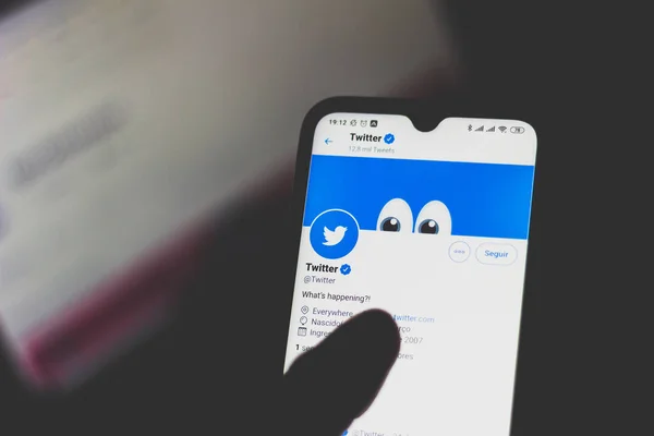 10 de enero de 2020, Brasil. En esta foto ilustración de la aplicación de logotipo de Twitter se ve en un teléfono inteligente. —  Fotos de Stock