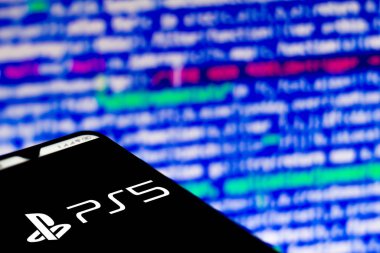15 Şubat 2020, Brezilya. Bu resimde Playstation 5 logo uygulaması akıllı bir telefondan görüntülenir
