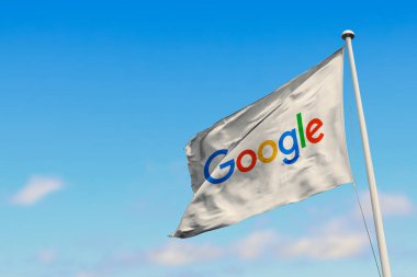 21 Şubat 2020, Brezilya. Bu resimde Google kısa sürede bir bayrak üzerinde belirir.