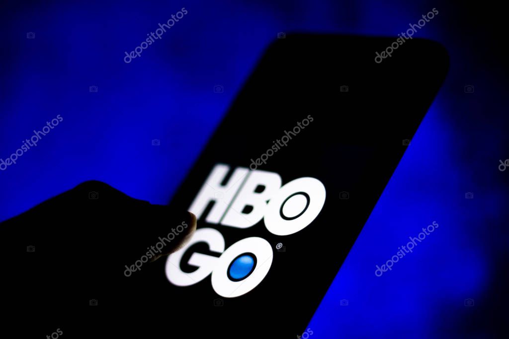 February 24, 2020, Brazil. In this photo illustration a HBO Go logo seen displayed on a smartphone.