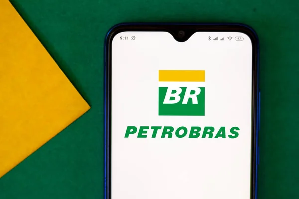 Março 2020 Brasil Nesta Foto Figura Logotipo Petroleo Brasileiro Petrobras — Fotografia de Stock