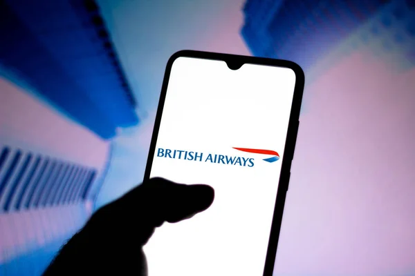 Апреля 2020 Года Бразилия Этой Фотографии Логотип British Airways Отображается — стоковое фото