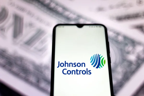 Mai 2020 Brésil Dans Cette Illustration Photographique Logo Johnson Controls — Photo