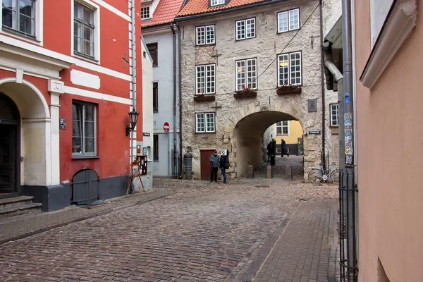 O centro da cidade de Riga na Letónia — Fotografia de Stock