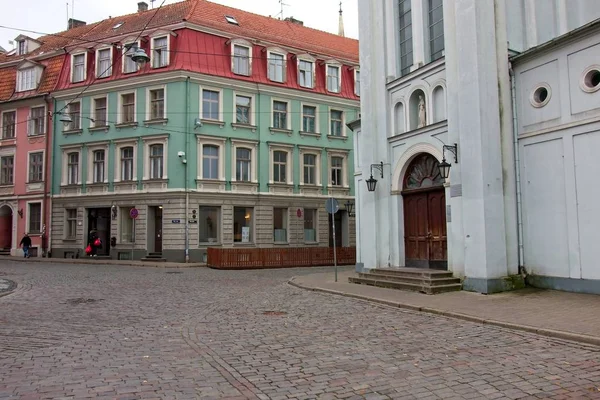 O centro da cidade de Riga na Letónia — Fotografia de Stock