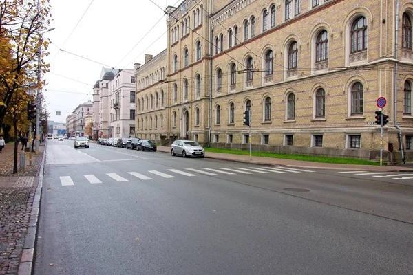 O centro da cidade de Riga na Letónia — Fotografia de Stock