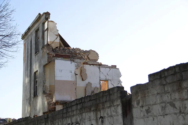 Demolizione Del Vecchio Edificio — Foto Stock