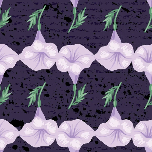 Vecteur violet pétunia fleurs rayures répéter — Image vectorielle