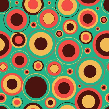 Vektör geometrik çember 70 'lerin antika biçimi