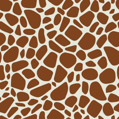 Vektör bej ve kahverengi renkli zürafa deri dokusu pürüzsüz desen arkaplanı