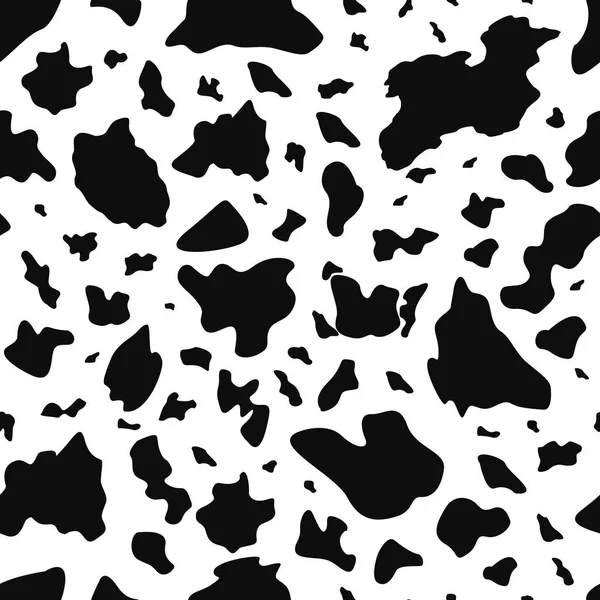 Vector schwarz und weiß Kuh Textur nahtlose Muster Hintergrund Vektorgrafiken
