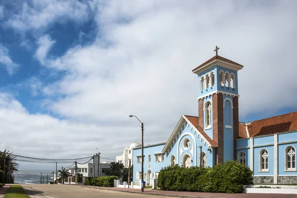 Blauwe historische kerk, Punta Del Este Uruguay — Stockfoto