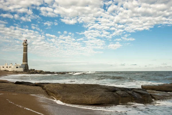 Maják v jose ignacio poblíž punta del este, uruguay — Stock fotografie