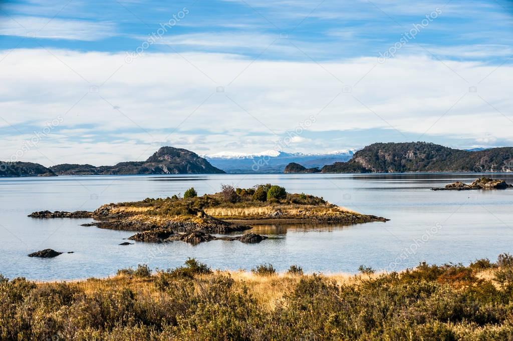  Lapataia Bay in Tierra del Fuego, Argentina