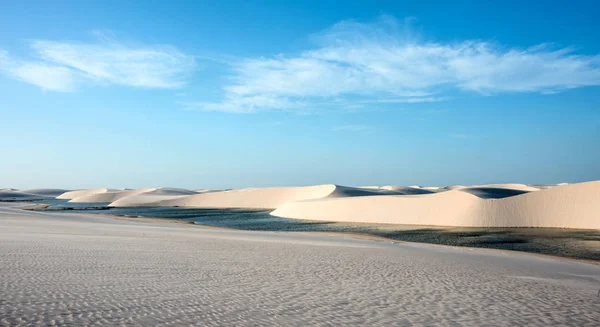 Parc national Lencois Maranhenses, Brésil, bas, plat, inondé la — Photo