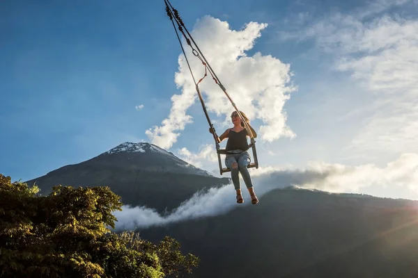 Casa sull'albero a Banos De Aqua Santa, Ecuador — Foto Stock