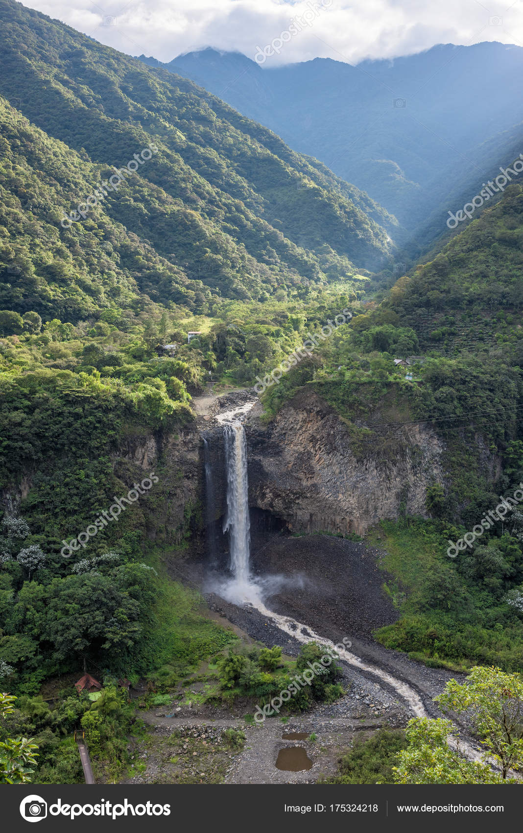 Bridal Veil Manto De La Novia Waterfall In Banos Ecuador