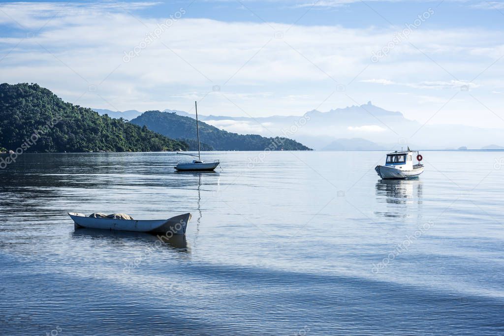 Early morning in the bay of Paraty, Brazil