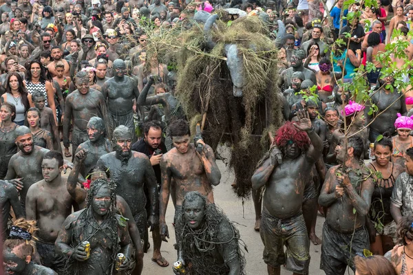 Bloco da Lama ��� Dirty Carnival in Paraty, Rio de Janeiro State — Stok fotoğraf