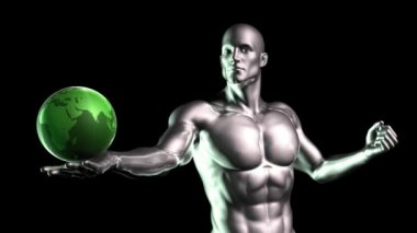 Küre tutan işadamı