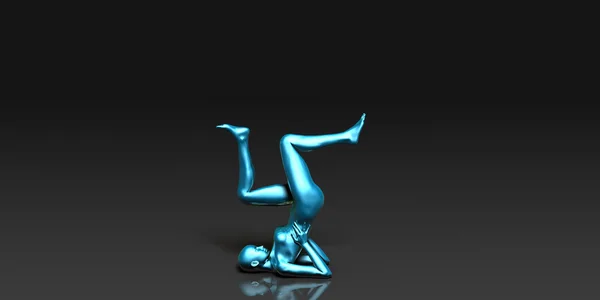 Der Schulterstand Yoga-Pose — Stockfoto
